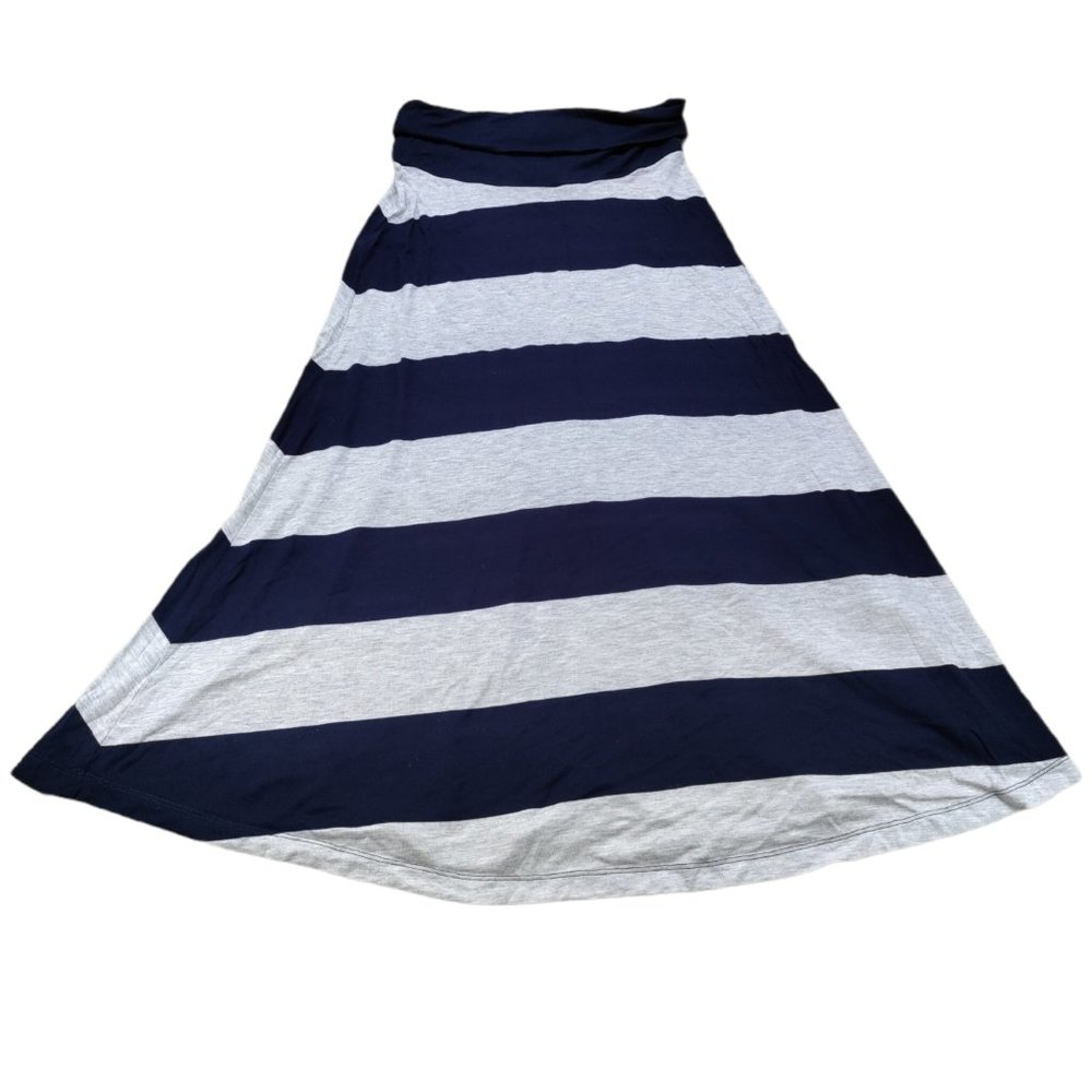 Gap Women Size XS Maxi Skirt Blue Striped Viscose